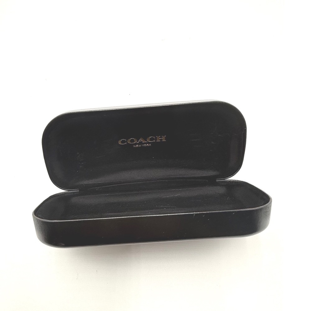 Coach New York Black Hard Shell Clamshell Sunglasses Eyeglasses Case Logo - Picture 3 of 5